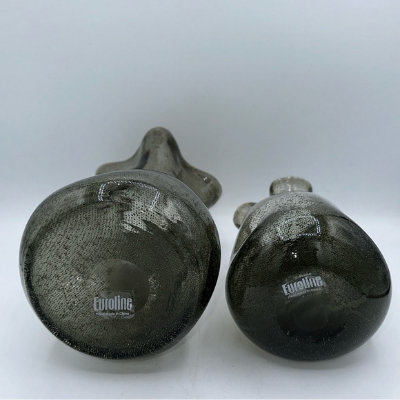 MCM Euroline Hand Blown Brown Set of 2 Glass Vases Super cool - Picture 5 of 6